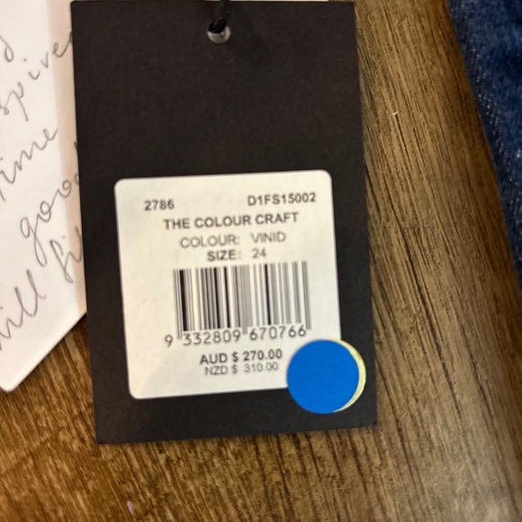 SASS & BIDE THE COLOUR CRAFT HIGH RISE FLARE DENIM SIZE 24 - Picture 2 of 6